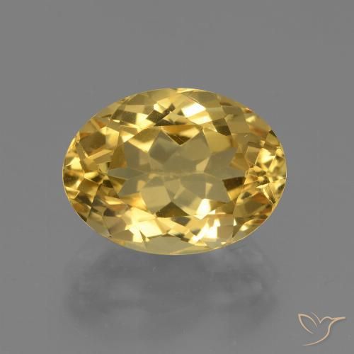 4.40ct Natürlicher Mittelgold Citrin, Oval, VVS