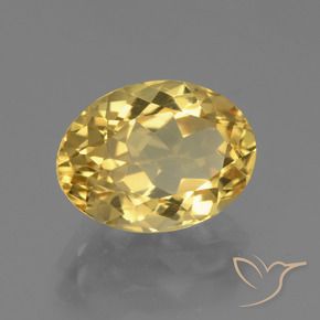 9,17 ctw natürlicher Mittelgold Citrin, Oval, VVS