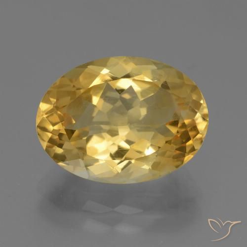 5.11ct Natürlicher gold-orange Citrin, Oval, VVS-VS