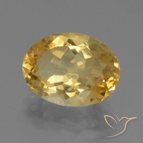 9,17 ctw natürlicher gold-orange Citrin, Oval, VVS-VS