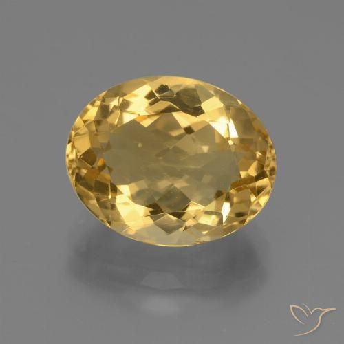 4.47ct Natürlicher gold-orange Citrin, Oval, VVS