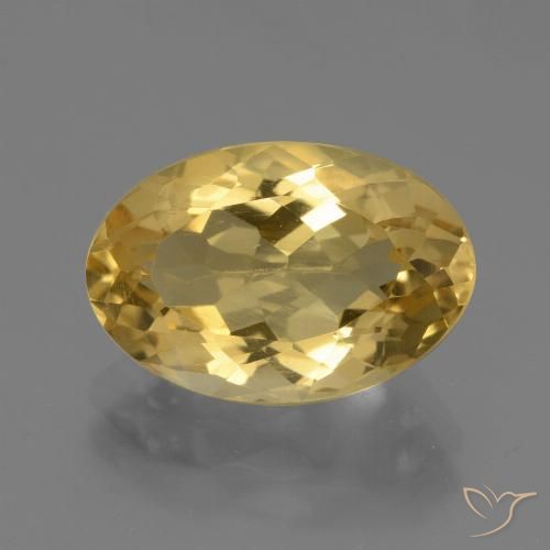 4.82ct Natürlicher hellgolden Citrin, Oval, VVS