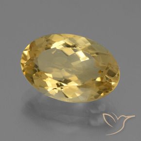 9,17 ctw natürlicher hellgolden Citrin, Oval, VVS