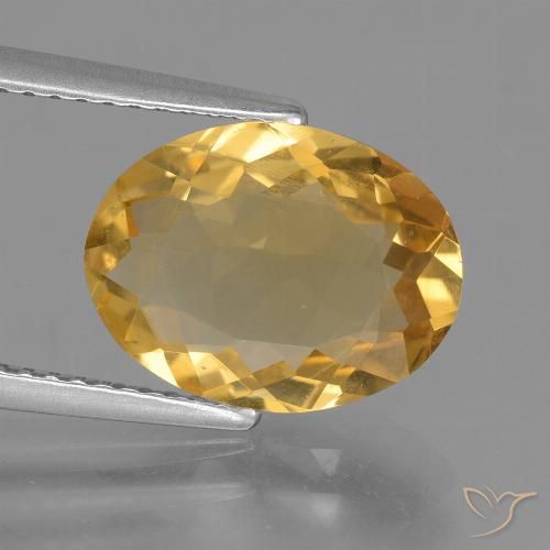 3.28ct Natürlicher gold-orange Citrin, Oval, VVS-VS