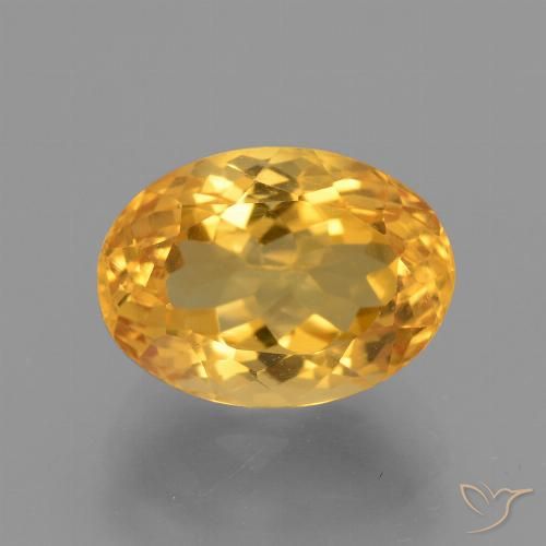 3.98ct Natürlicher Mittelgold Citrin, Oval, VVS