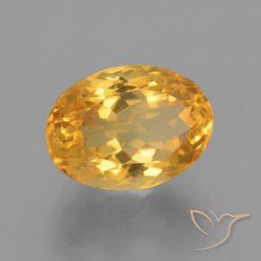 9,17 ctw natürlicher Mittelgold Citrin, Oval, VVS