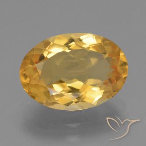 9,17 ctw natürlicher Tiefes Goldorange Citrin, Oval, VS