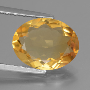 3,98 ctw natürlicher goldener Citrin, Oval Schliff, VVS