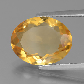 3,98 ctw natürlicher goldener Citrin, Oval Schliff, VVS