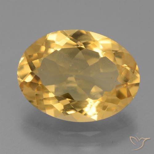 5.25ct Natürlicher Golden Citrin, Oval, VVS-VS