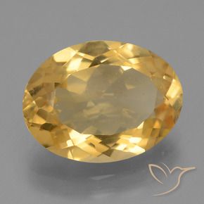 9,17 ctw natürlicher Golden Citrin, Oval, VVS-VS