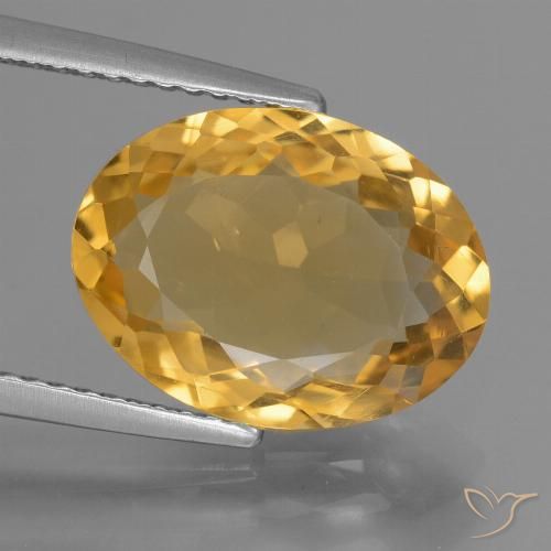 4.44ct Natürlicher Orange-Gold Citrin, Oval, VS