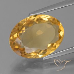 9,17 ctw natürlicher Orange-Gold Citrin, Oval, VS