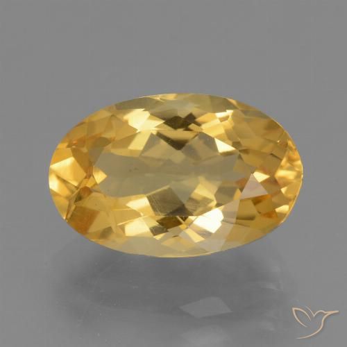 4.08ct Natürlicher Mittleres Gold Citrin, Oval, VVS-VS