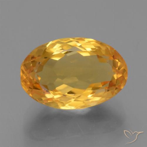 4.97ct Natürlicher gold-orange Citrin, Oval, VVS