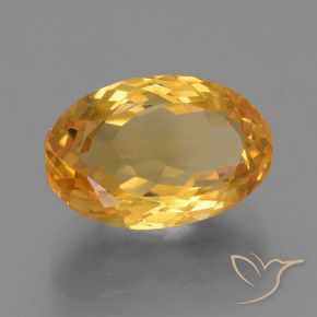 9,17 ctw natürlicher gold-orange Citrin, Oval, VVS