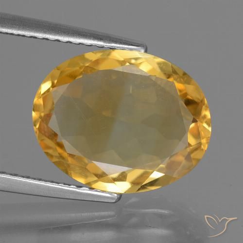 3.75ct Natürlicher Helles Gold Citrin, Oval, VVS