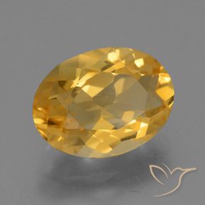 9,17 ctw natürlicher Dunkelgolden Citrin, Oval, VVS