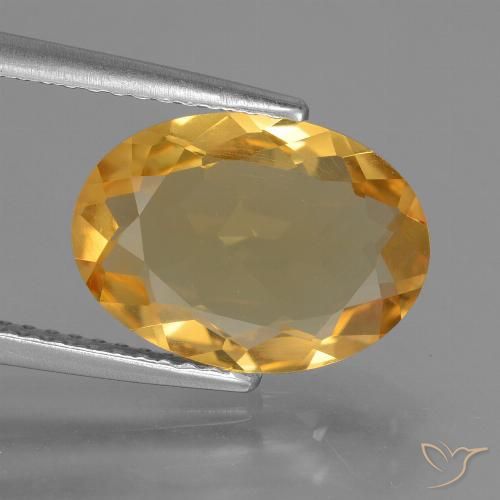 3.20ct Natürlicher gold-orange Citrin, Oval, VVS