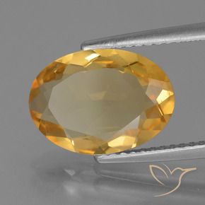9,17 ctw natürlicher gold-orange Citrin, Oval, VVS