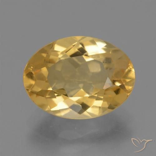 2.84ct Natürlicher Helles Gold Citrin, Oval, VVS