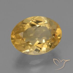 9,17 ctw natürlicher Helles Gold Citrin, Oval, VVS