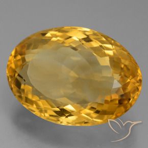 9,17 ctw natürlicher Tiefes Goldorange Citrin, Oval, VVS-VS