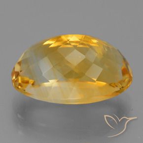 9,17 ctw natürlicher gold-orange Citrin, Oval, VVS-VS