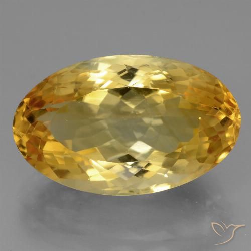 12.85ct Natürlicher Dunkelgolden Citrin, Oval, VVS
