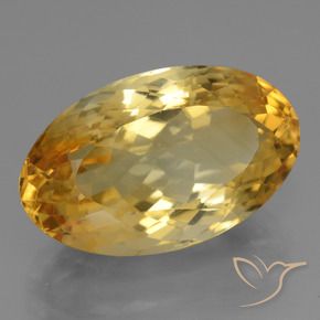 9,17 ctw natürlicher Dunkelgolden Citrin, Oval, VVS