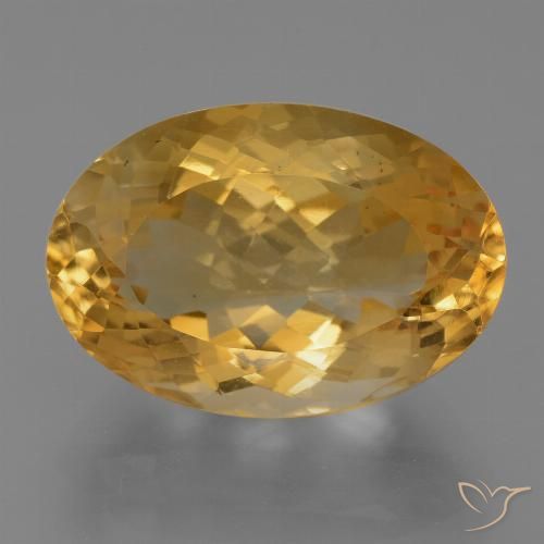 10.94ct Natürlicher Tiefes Goldorange Citrin, Oval, VVS