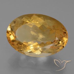 9,17 ctw natürlicher Tiefes Goldorange Citrin, Oval, VVS