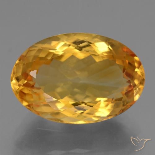 9.46ct Natürlicher Dunkelorange-Gold Citrin, Oval, VVS-VS