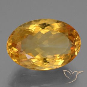 9,17 ctw natürlicher Dunkelorange-Gold Citrin, Oval, VVS-VS