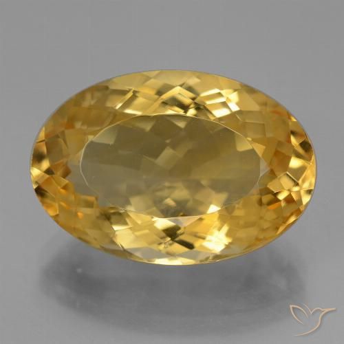 10.67ct Natürlicher Mittelgold Citrin, Oval, VVS