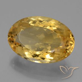 9,17 ctw natürlicher Mittelgold Citrin, Oval, VVS