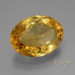 9,17 ctw natürlicher Tiefes Goldorange Citrin, Oval, VVS