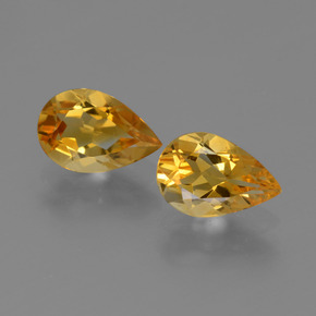 2.07 ct natürliche Tiefes Orange-Gold Citrin-Edelsteine, Birnenform, VVS