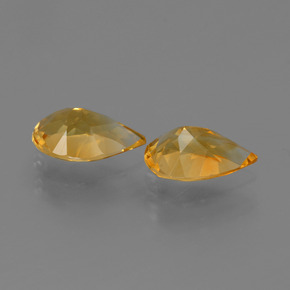 2.07 ct natürliche Tiefes Orange-Gold Citrin-Edelsteine, Birnenform, VVS