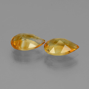 2.13 ct natürliche Dunkelorange-Gold Citrin-Edelsteine, Birnenform, VVS