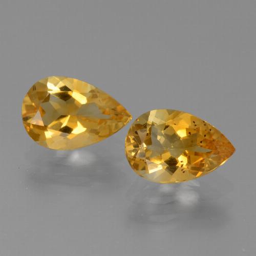 2.21 ct natürliche Tiefes Orange-Gold Citrin-Edelsteine, Birnenform, VS