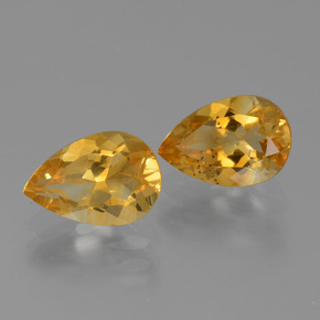 2.21 ct natürliche Tiefes Orange-Gold Citrin-Edelsteine, Birnenform, VS