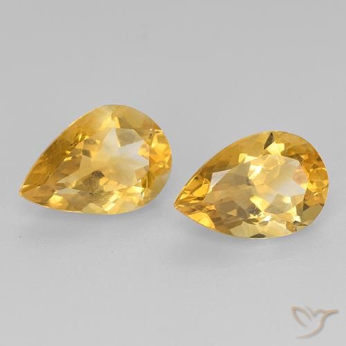 2.34 ct natürliche Golden Citrin-Edelsteine, Birnenform, VVS-VS