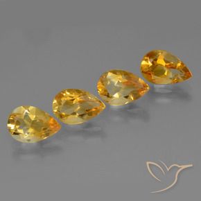 4.42 ct natürliche Dunkelgolden Citrin-Edelsteine, Birnenform, VVS