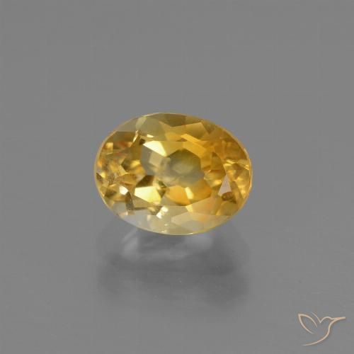 1,33 ctw natürlicher goldener Citrin, Oval Schliff, VS