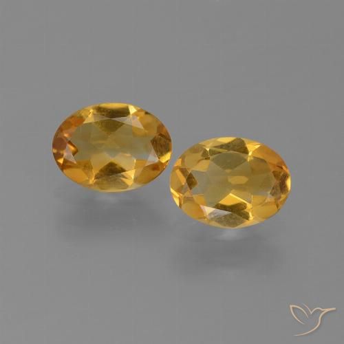 1.82ctw Natürlicher Mittel-Helles Orange-Gold Citrin, Oval, VS