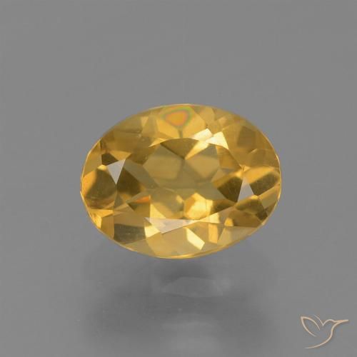 1.15ct Natürlicher Tiefes Goldorange Citrin, Oval, VS