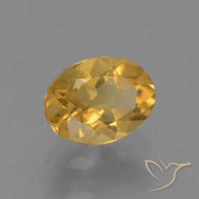 9,17 ctw natürlicher Tiefes Goldorange Citrin, Oval, VS