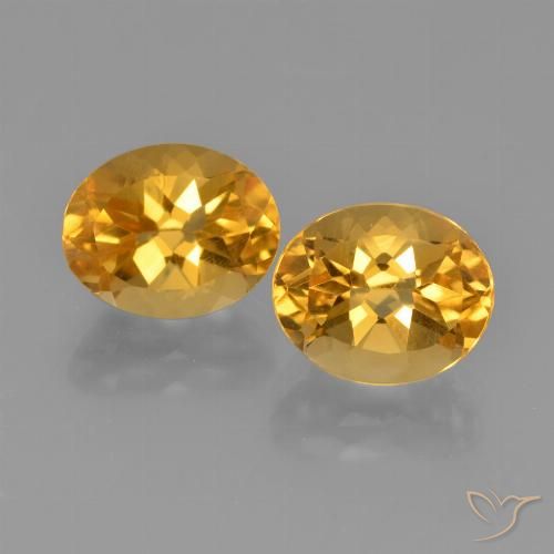 5.50ctw Natürlicher Dunkelgolden Citrin, Oval, VVS-VS