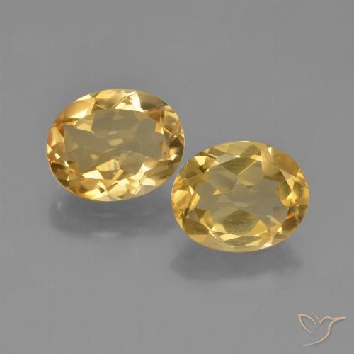 4.11ctw Natürlicher gold-orange Citrin, Oval, VVS-VS